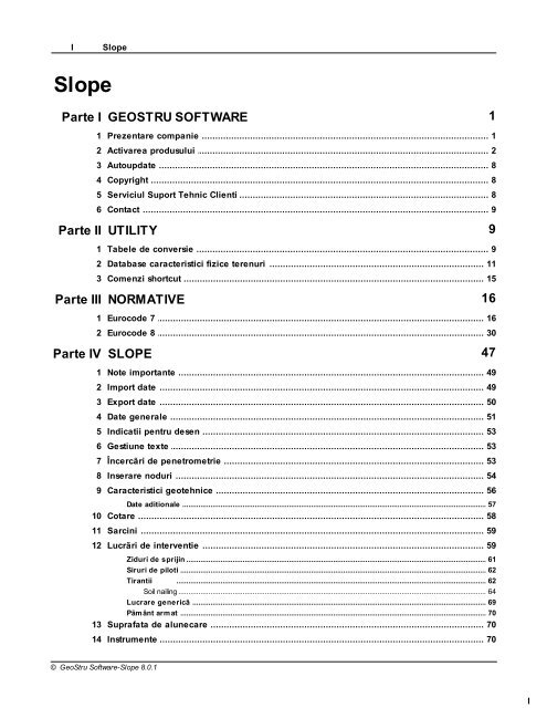 Manual Utilizator Slope Geostru Software