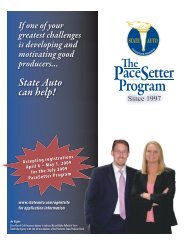 Yes - The PaceSetter Program - State Auto