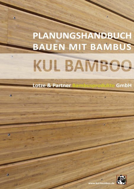 PLANUNGSHANDBUCH BAUEN MIT BAMBUS