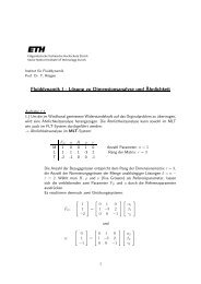 Fluiddynamik I - LÃ¶sung zu Dimensionsanalyse und Ãhnlichkeit - IFD