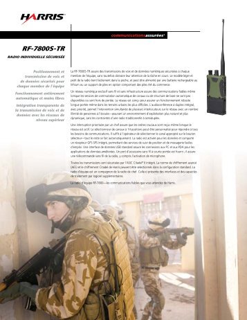 RF-7800S-TR Secure Personal Radio (French) - Harris Corporation