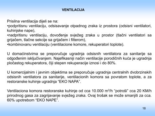 Analiza energetskih svojstava sistema ventilacije, klimatizacije i ...