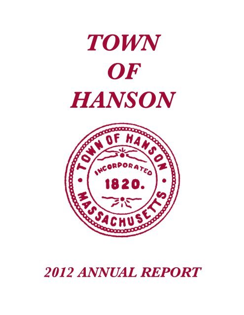 Hanson cover '05 - the Town of Hanson