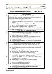 Lehrplan Biologie fÃ¼r die Oberstufe (EF, Q1, Q2) am CFG