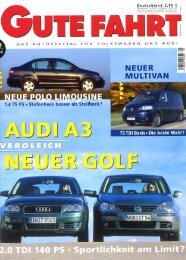 VW Golf 5 TDI 77(105)->103(140) Gute Fahrt, Heft 1 - Wendland ...