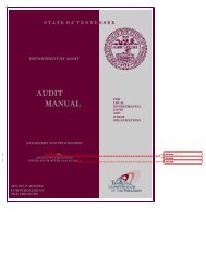 AUDIT MANUAL - Tennessee Comptroller of the Treasury - TN.gov