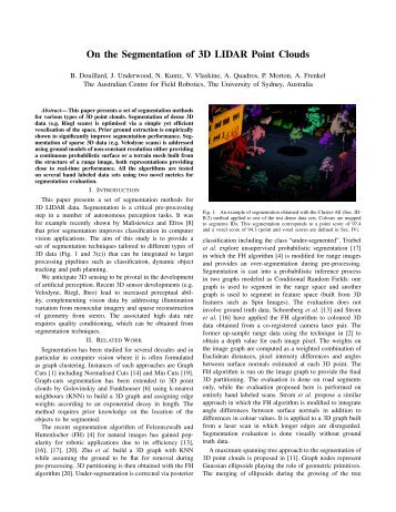 On the Segmentation of 3D LIDAR Point Clouds - Velodyne Lidar