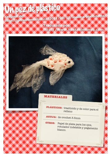 Un pez de plÃ¡stico - Hasta El Monyo de patrones en inglÃ©s