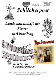 Schilcherpost Ausgabe 1a_2003 - Landsmannschaft der Steirer in ...