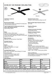 ICON 54â ICE RANGE CEILING FAN - Hunter Pacific