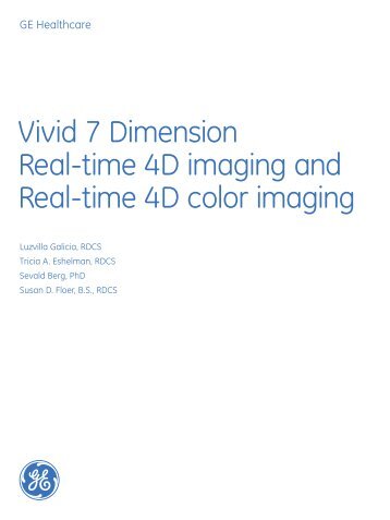 Vivid 7 Dimension Real-time 4D imaging and Real-time 4D color ...
