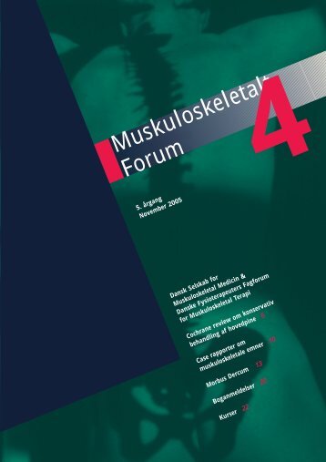 Muskuloskeletalt Forum - 4/2005 (pdf) - Fagforum for ...