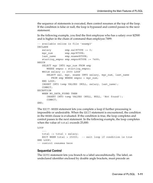 PL/SQL User's Guide and Reference