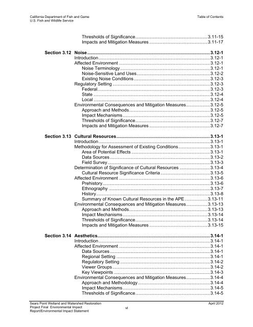 Environmental Impact Statement - Sonoma Land Trust