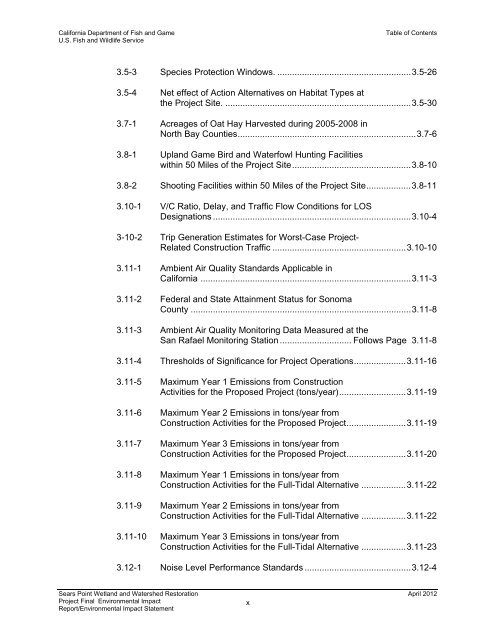 Environmental Impact Statement - Sonoma Land Trust