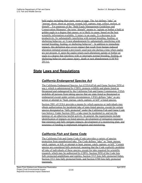 Environmental Impact Statement - Sonoma Land Trust