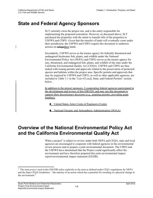 Environmental Impact Statement - Sonoma Land Trust