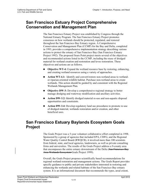 Environmental Impact Statement - Sonoma Land Trust