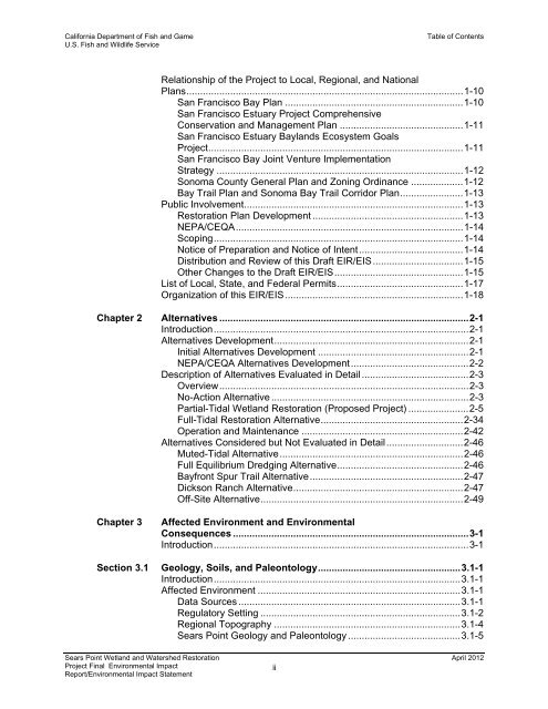 Environmental Impact Statement - Sonoma Land Trust