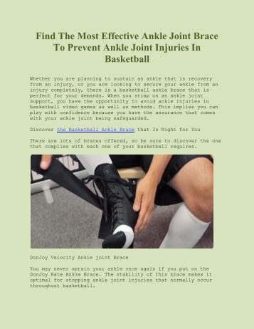 Find the most effective Soccer Ankle joint Brace to Prevent Ankle joint Injuries in Football