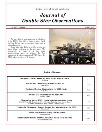 Journal of Double Star Observations - JDSO.org