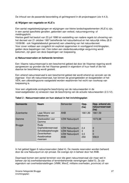 Ontwerp inrichtingsplan Groene fietslink Brugge - Vlaamse ...