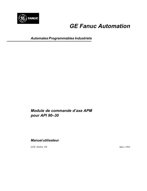 Module de commande d'axe APM pour API 90-30 ... - GE Fanuc PLC