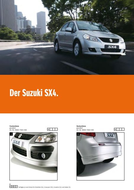 SX4 CROSSOVER Zubehörprospekt 2008 *