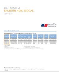 Baureihe 4000 Biogas 400 V / 50 Hz - MTU Onsite Energy