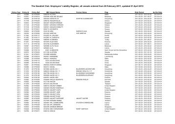 Liability Register, all vessels entered from 20 February 2011 ...