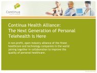 Continua Overview Presentation - Continua Health Alliance