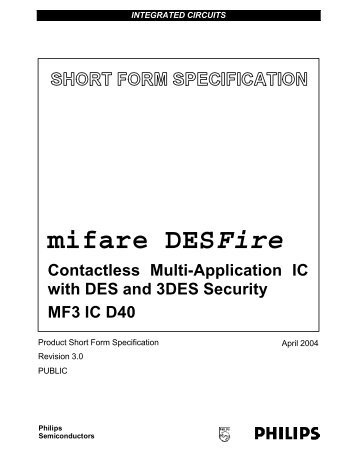 mifare DESFire - SCDeveloper.com offers Smart Card Development ...