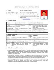 Dr. Satyendra Kumar - Central Soil Salinity Research Institute