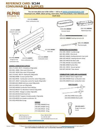 reference card - Alpha Resources, Inc