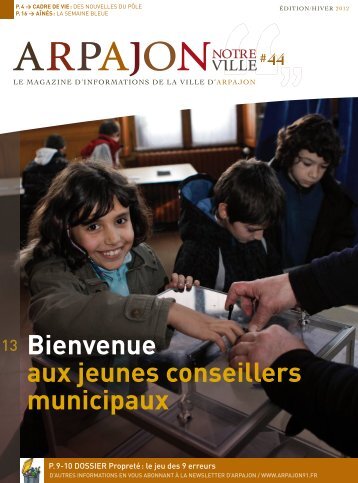 Bienvenue aux jeunes conseillers municipaux - Arpajon