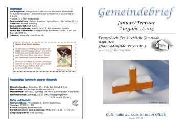 Gemeindebrief 3 2013 - EFG Bodenfelde