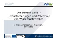 Herausforderungen und Potenziale von Wissensnetzwerken