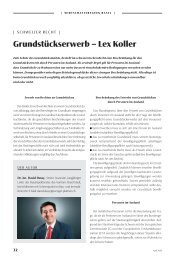 GrundstÃ¼ckserwerb - Lex Koller - Wenger Plattner