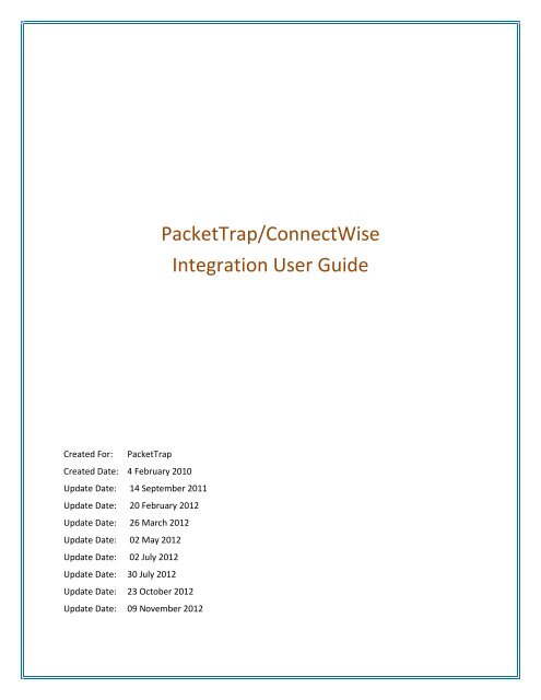 ConnectWise - Integration User Guide 2012-11-09.pdf - Communities
