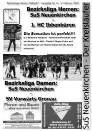 Bezirksliga Herren: SuS Neuenkirchen - 1. HC Ibbenbüren Bezirksliga