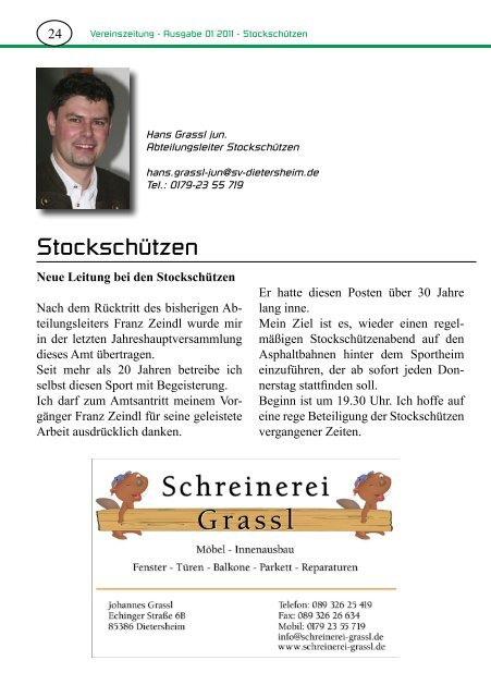 Vereinszeitung - SV Dietersheim