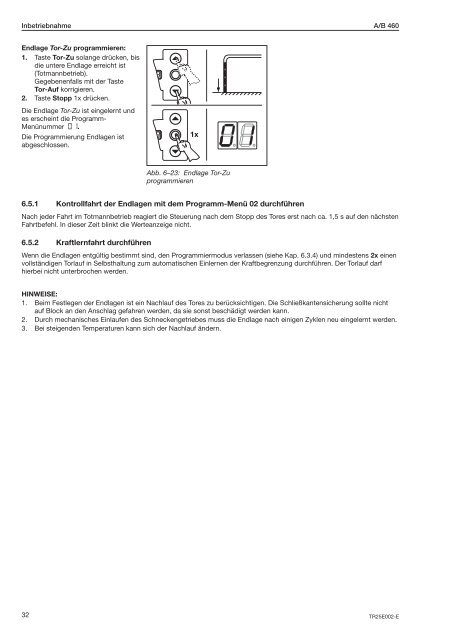 Steuerung Industrie-Sectionaltor A B460 - HÃ¶rmann KG