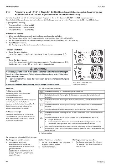 Steuerung Industrie-Sectionaltor A B460 - HÃ¶rmann KG