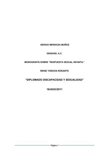 âdiplomado discapacidad y sexualidadâ 18/ago/2011 - Geishad