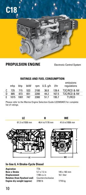 POWER GUIDE - Marine Engines Caterpillar