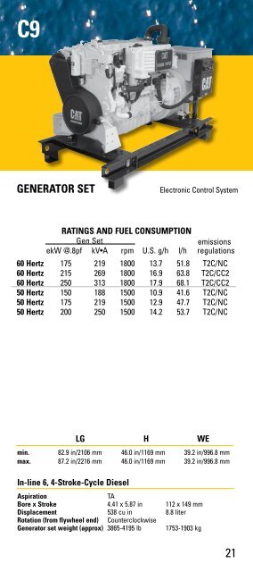 POWER GUIDE - Marine Engines Caterpillar