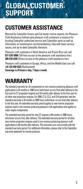 POWER GUIDE - Marine Engines Caterpillar