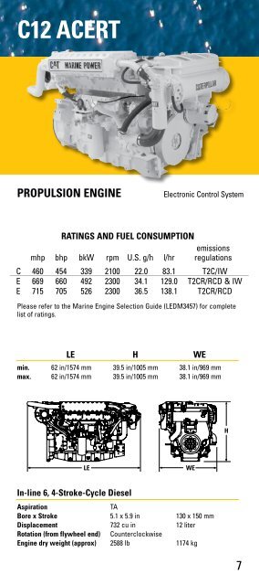 POWER GUIDE - Marine Engines Caterpillar