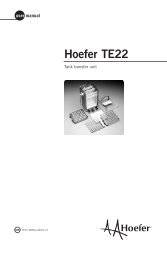 TE22 User Manual – English - Hoefer Inc