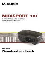 MIDISPORT 1x1 Benutzerhandbuch - M-Audio